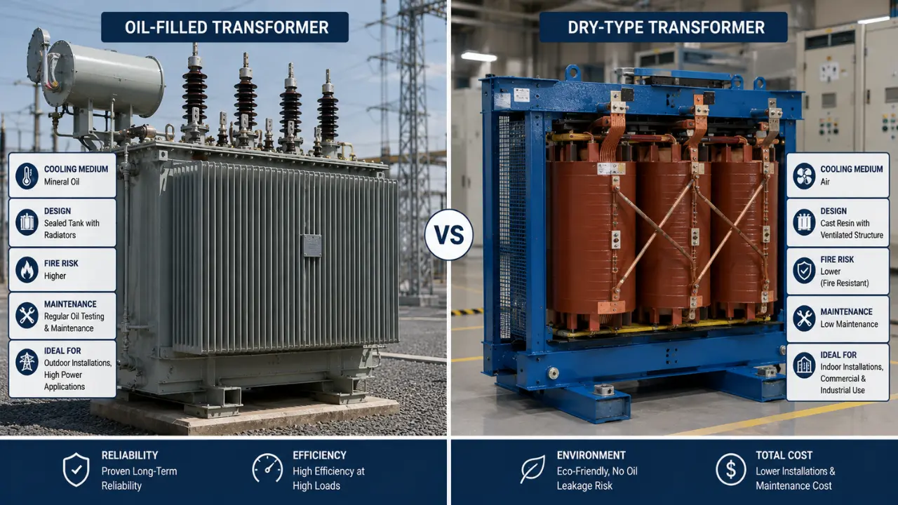 Oil-Type vs Dry-Type Transformer: How to Choose the Right One