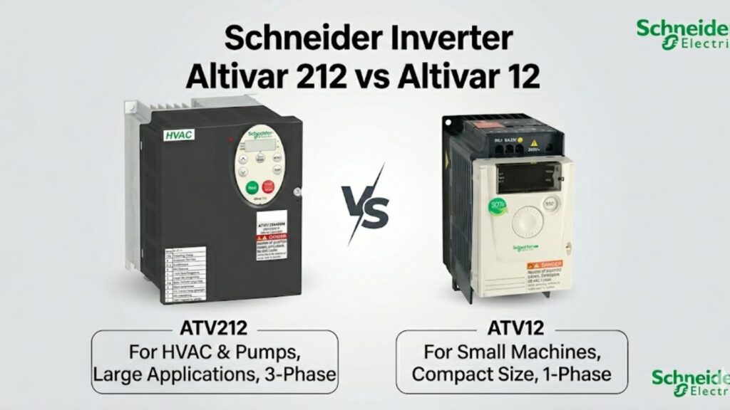 Schneider inverter Altivar 212 vs Altivar 12 VFD comparison